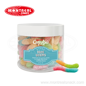 Sour worms candy health halal gummy jelly candy